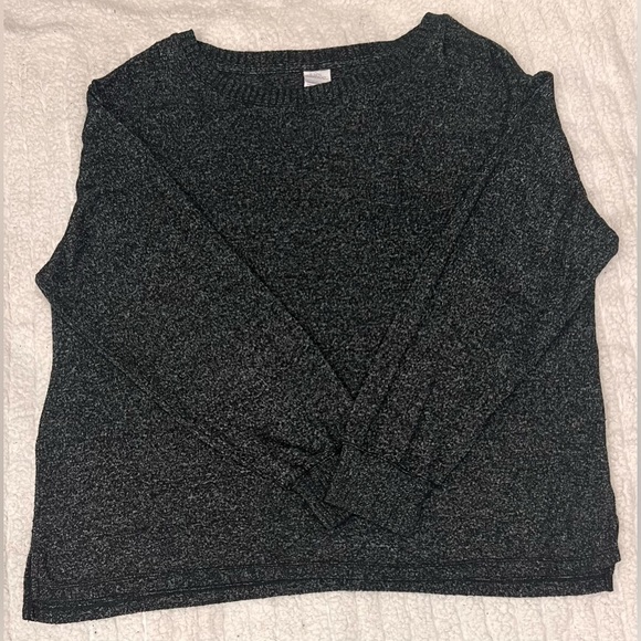 EUC Stars Above Black Gray Round Neck Pullover Lightweight Sweater w/ Pocket L - Picture 2 of 6